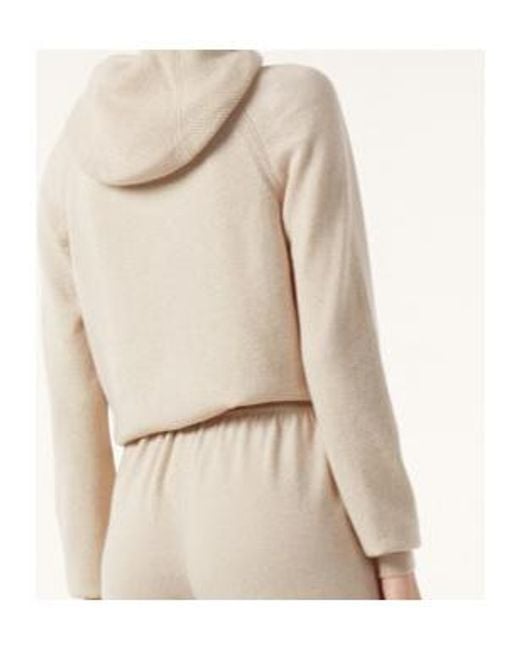 Loro Piana Natural Zip-Up Hooded Cardigan