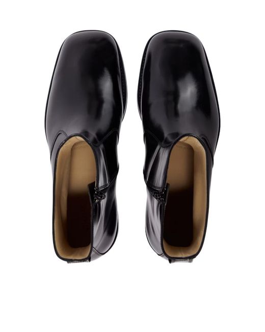Lemaire Black Leather Ankle Boots for men