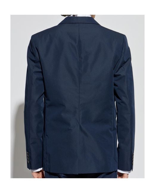 Gucci Blue Embossed Twill Jacket for men