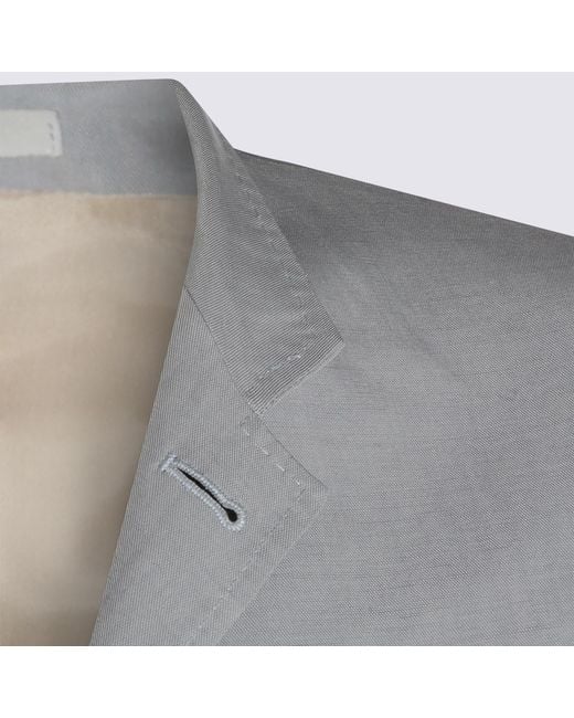 Eleventy Gray Three-Button Blazer for men