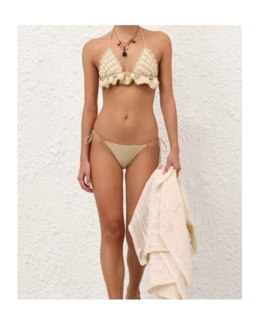 Zimmermann White Wanderlust Crochet Bikini