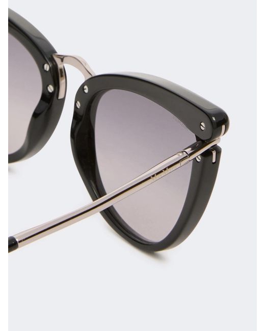 Max Mara White Acetate Butterfly Glasses