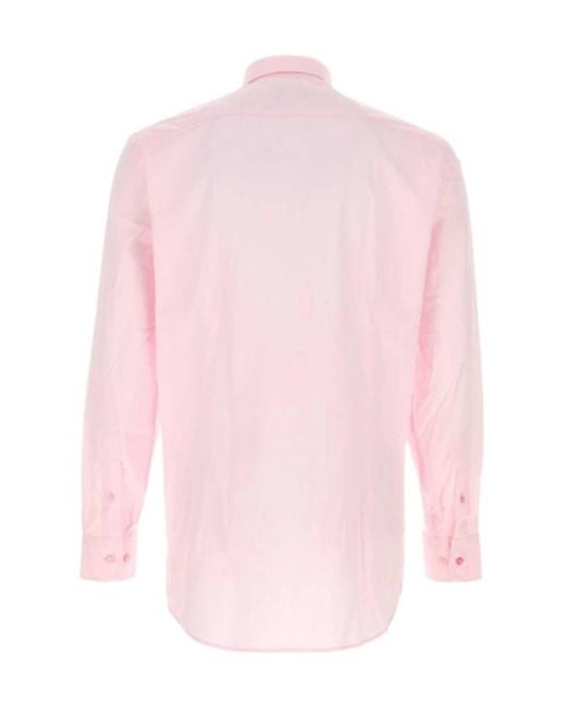 Etro Pink Long-Sleeved Shirt for men
