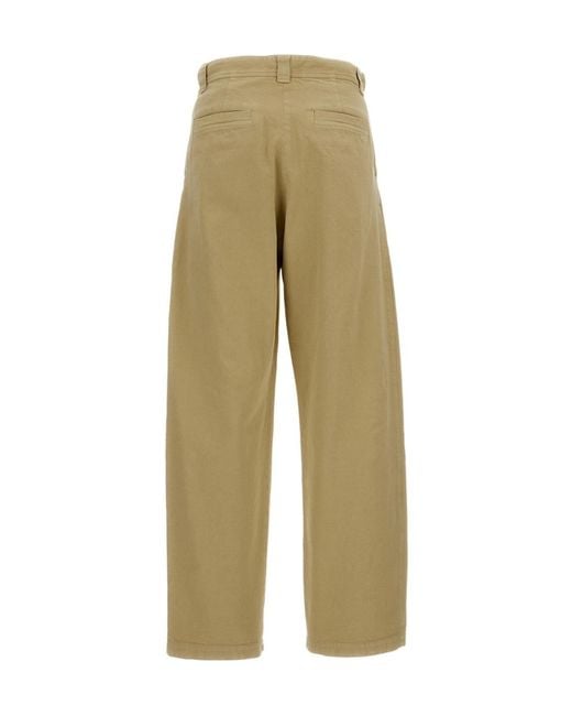 A.P.C. Natural Logo-Embroidered Trousers for men