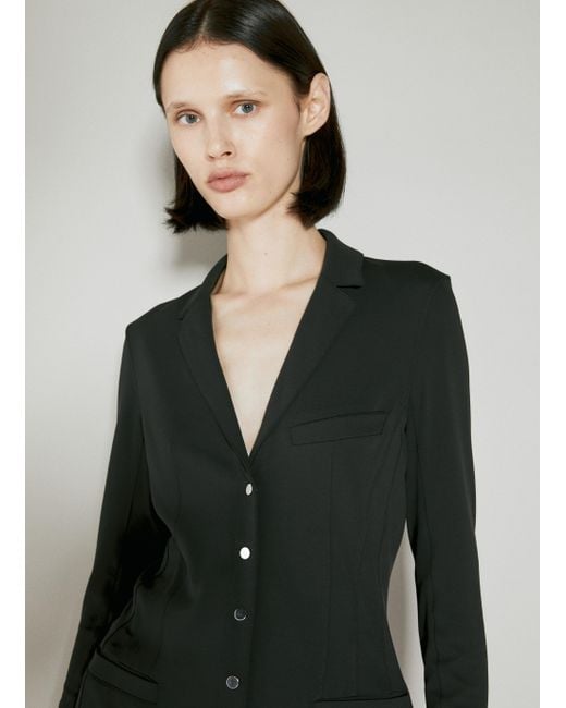 Rabanne Black V-Neck Long-Sleeved Shirt