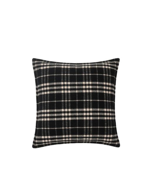 Burberry Black Check Wool Cashmere Cushion for men