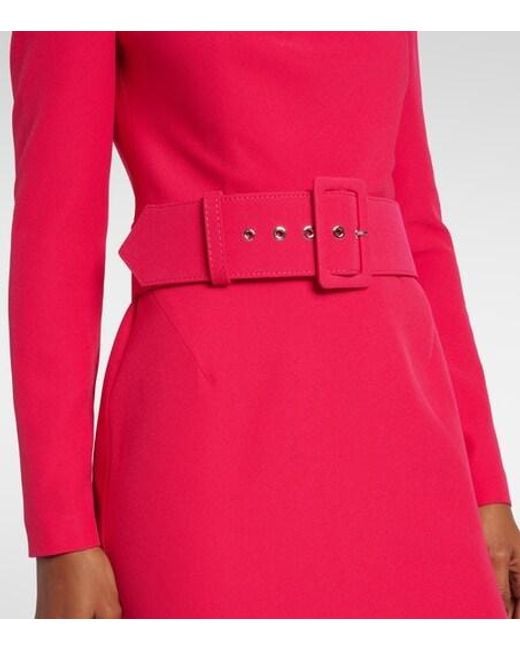 Safiyaa Pink Belted Midi Dress