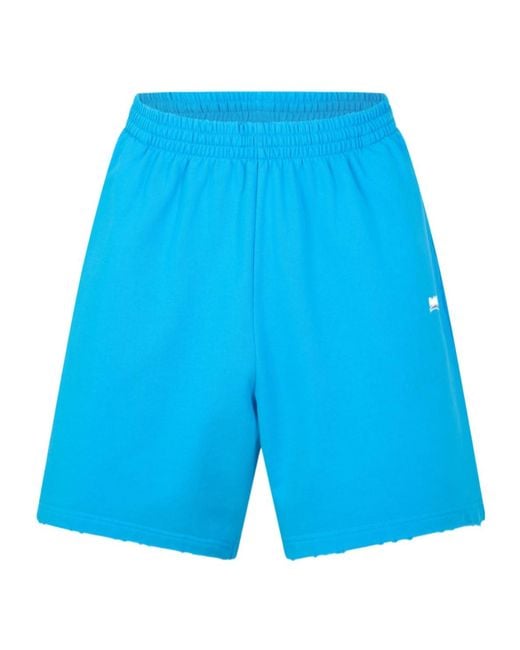 Balenciaga Blue Political Campaign Logo Shorts for men