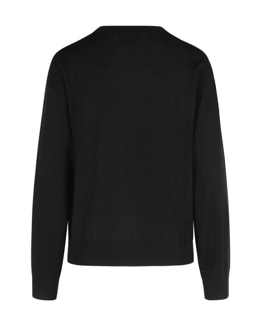 Moschino Black Jeans Intarsia Pullover