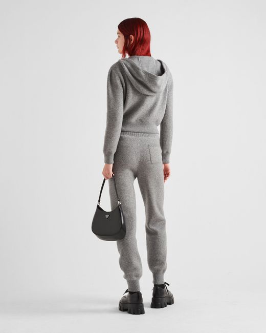 Prada Gray Knitted Track Pants