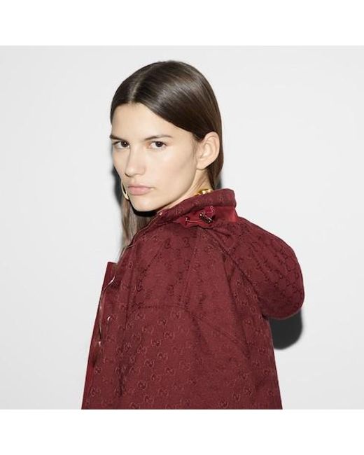 Gucci Red Reversible Gg Canvas Jacket