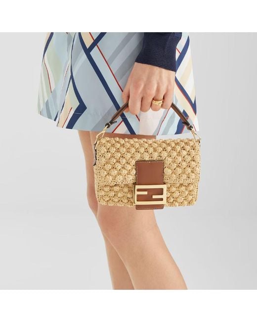 Fendi Metallic Baguette Mini Tote Bag