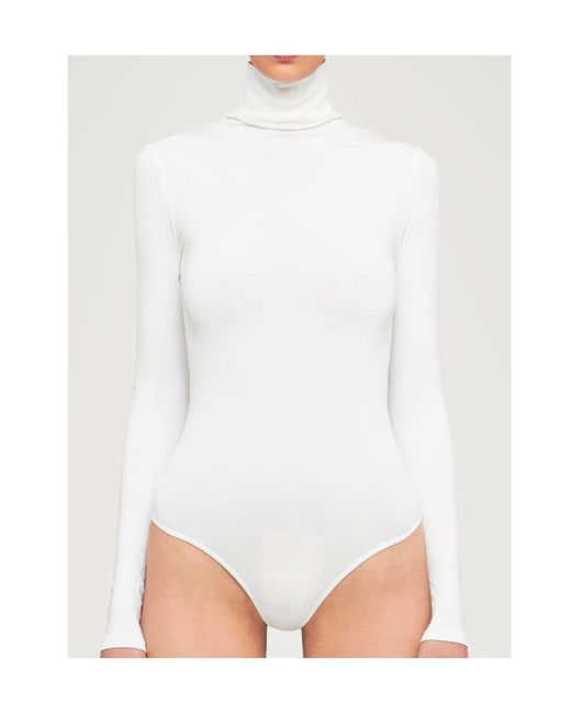 Wolford White High-Neck Bodysuit