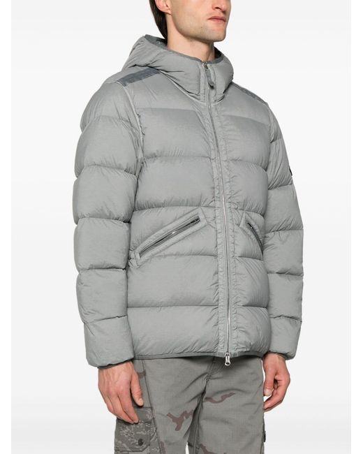 Stone Island Gray Giubbotto Vera Piuma Rds for men