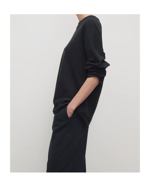 The Row Black Floris Cotton Sweater