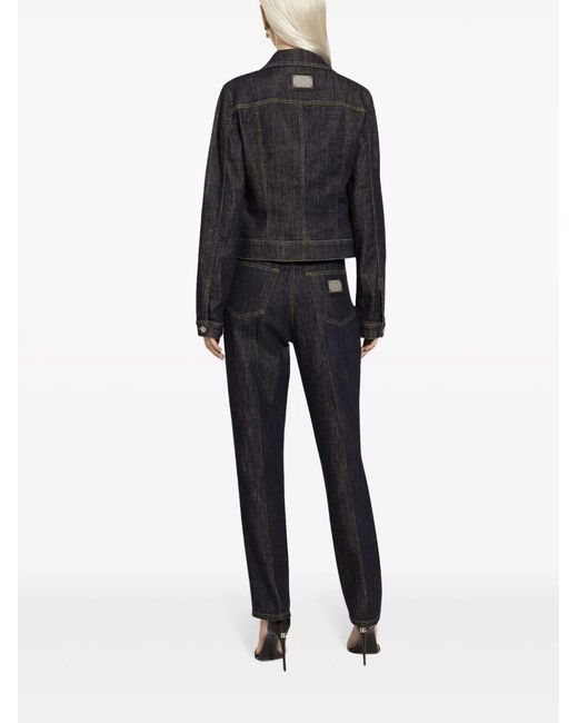 Dolce & Gabbana Blue High-Rise Straight Jeans