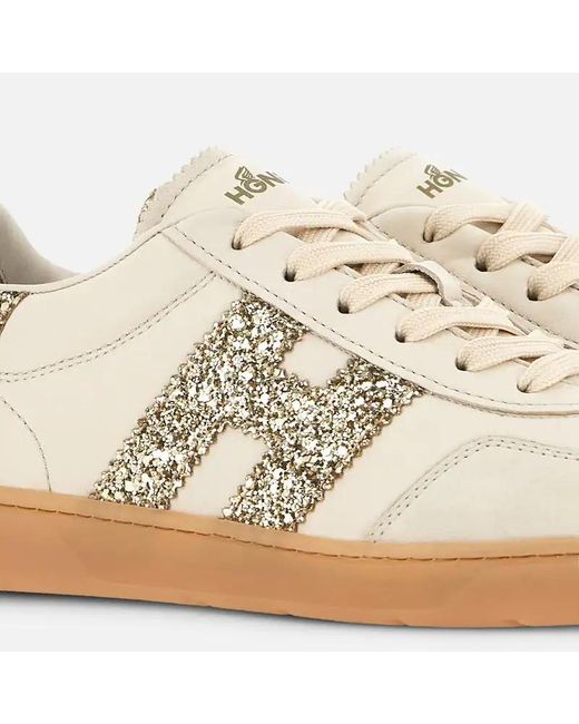 Hogan White Logo Embellished Zapatillas Cool Sneakers