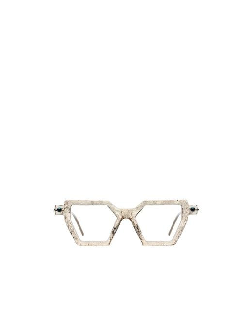 Kuboraum White Full-Rimmed Plano Lenses for men
