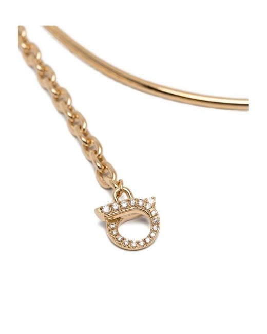 Ferragamo White Chain Necklace