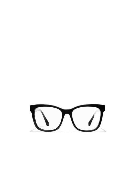 Chanel White Eyewear Square Frame Glasses for men