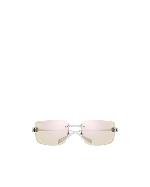 Gucci Purple Eyewear Rectangular Frame Sunglasses