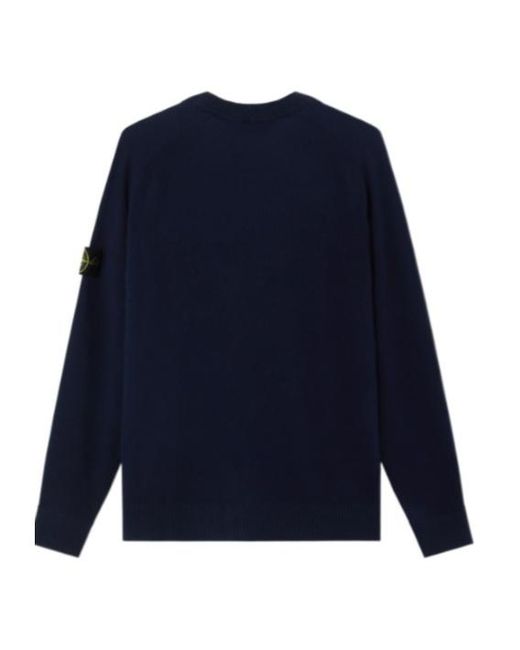 Stone Island Blue V-Neck Button-Up Cardigan for men