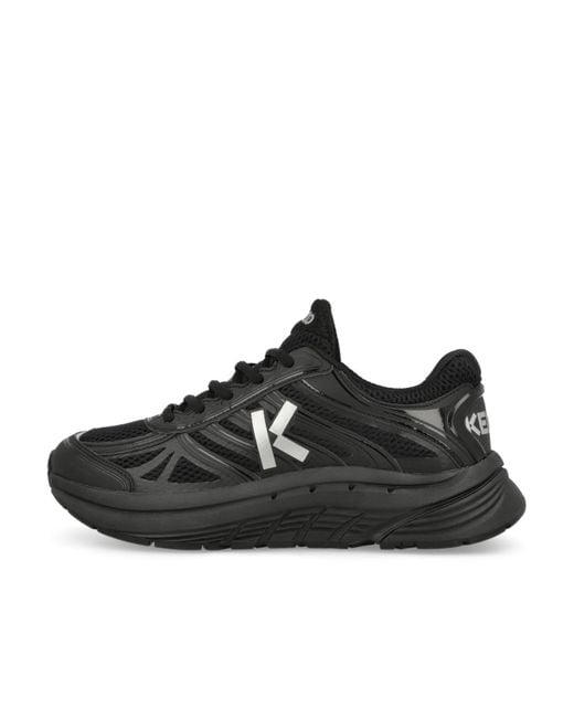 KENZO Black Pace Mesh Lace-Up Sneakers for men