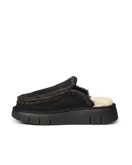 Mou Black Bounce Slip On Clogs