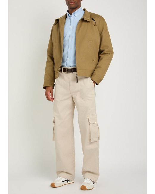 Loewe White Cotton Cargo Pants for men