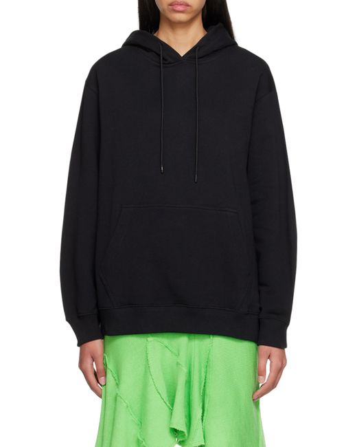MSGM Black Logo-Trimmed Hoodie