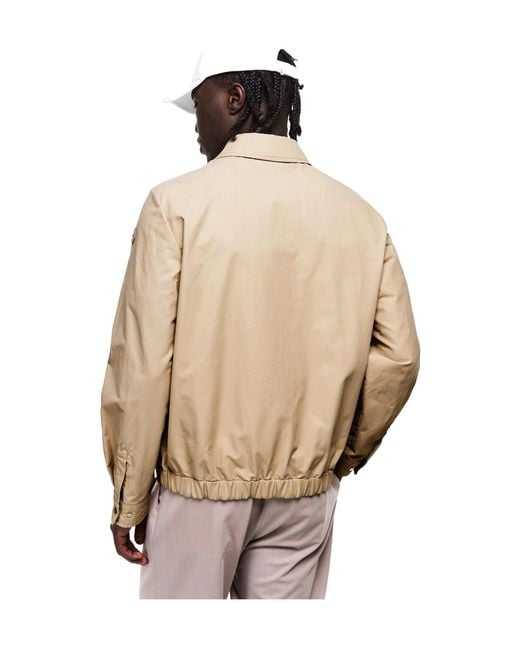 Moncler Natural Buttoned Coach Jacket With Collar for men