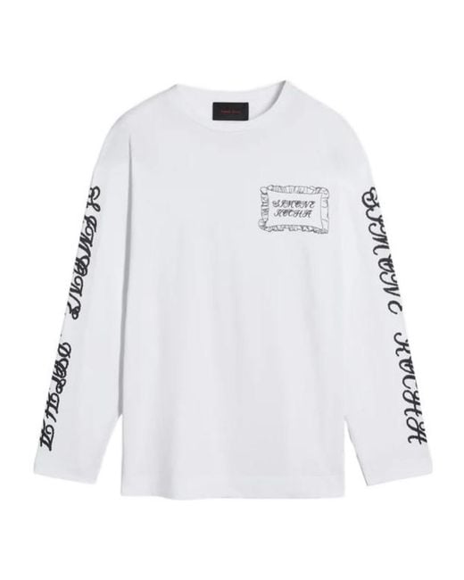 Simone Rocha White Pillowcase Print Long-Sleeve T-Shirt