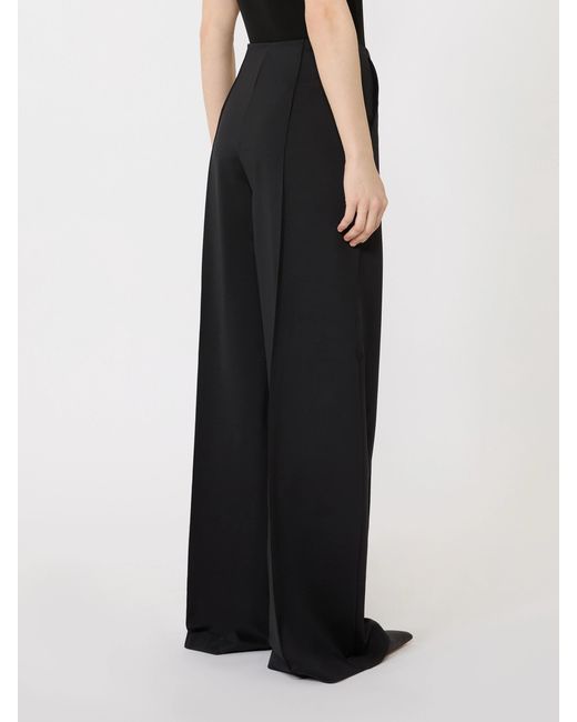 Max Mara Black Pleated Palazzo Pants