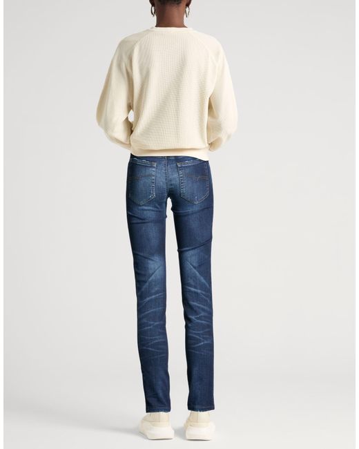 DIESEL Blue Dark Stretch Ripped Jeans