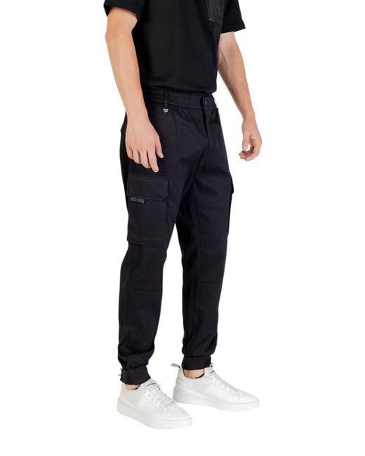 Antony Morato Black Regular Fit 'Elton' Cargo Style Trousers for men