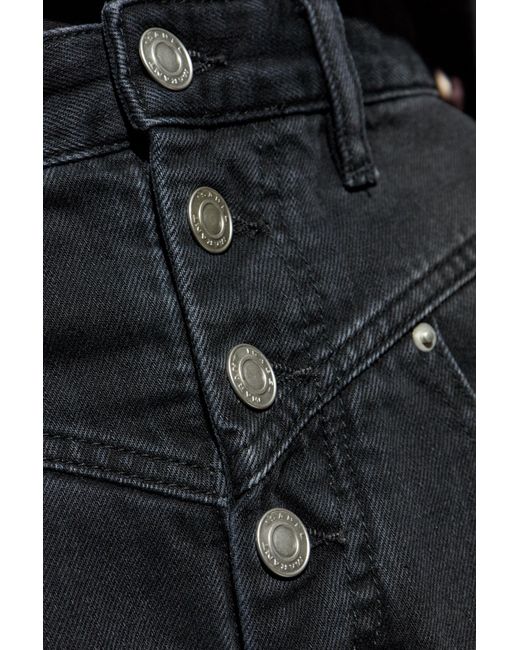 Isabel Marant Black Jovany Denim Shorts