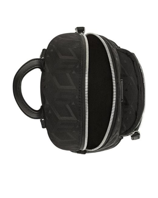 MCM Black Logo Backpack