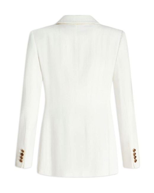 Etro White Single-Breasted Tailored Blazer
