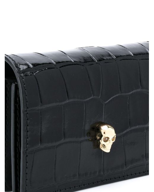 McQueen Black Skull Chain Wallet