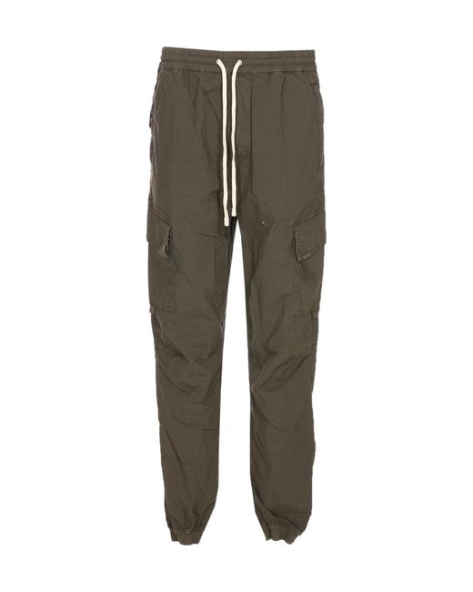 Represent Gray Drawstring-Waist Cotton Track Pant for men