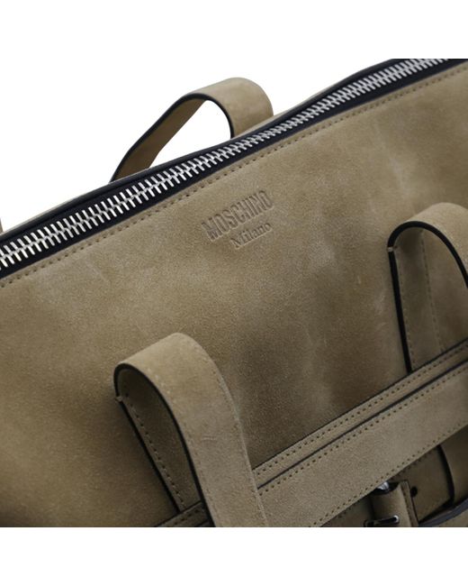 Moschino Green Tie Me Tote Bag for men