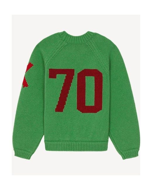 KENZO Green 'Varsity' Merino Wool Jumper