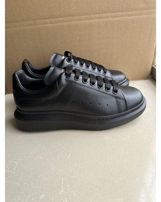 McQueen Black Oversized Low-Top Sneakers for men