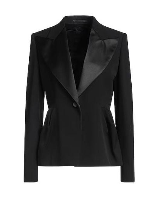 Max Mara Black Minimal Single-Breasted Blazer