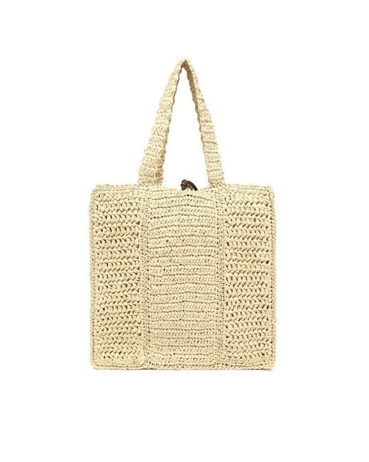 Gianni Chiarini Metallic Nefeli Crochet Tote Bag