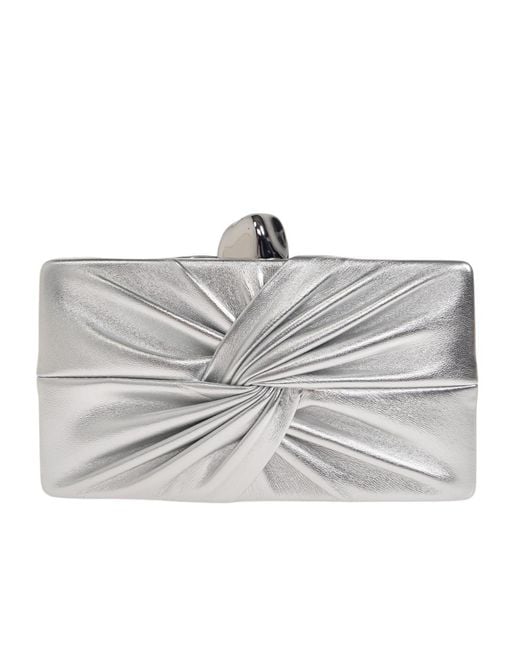 Cult Gaia Gray Logo Clutch
