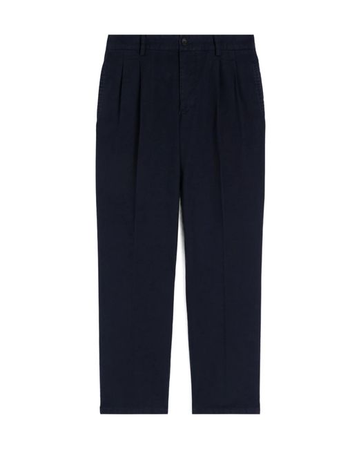 Aspesi Blue Straight-Leg Mid-Rise Pants for men