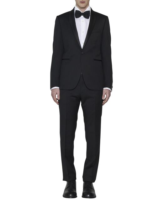 Tagliatore Black Single Breasted Two-Piece Tailored Suit