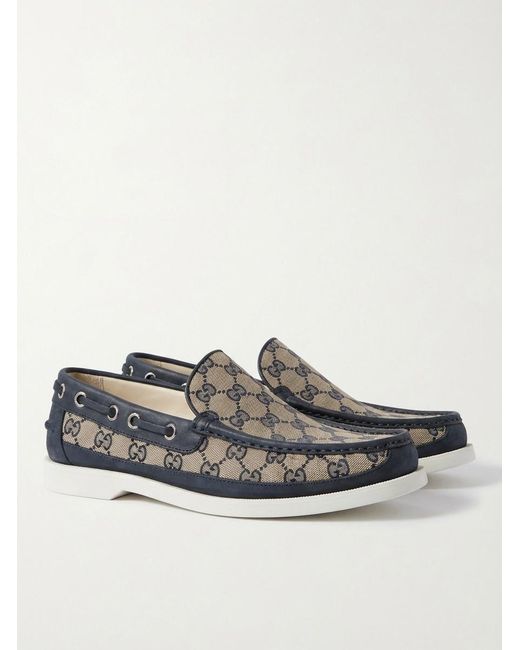 Gucci Gray Original Gg Loafers for men