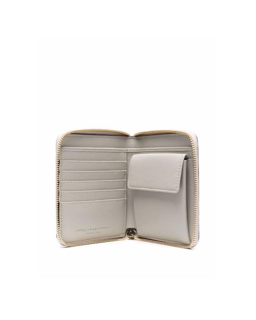 Stella McCartney Black Logo Perforated Zip Around Wallet